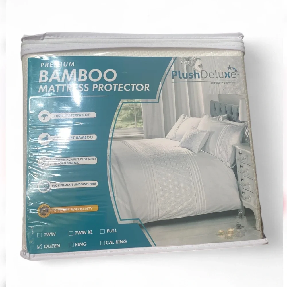 Premium Bamboo Mattress Protector - Queen